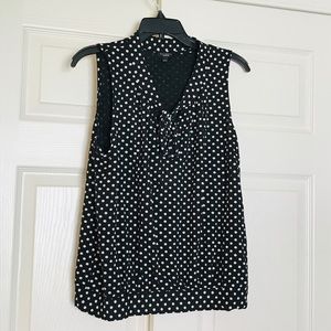 Talbots polka-dot blouse with bow
